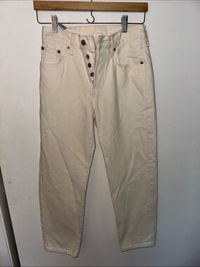 Levi's Off-White Straight Leg Jeans